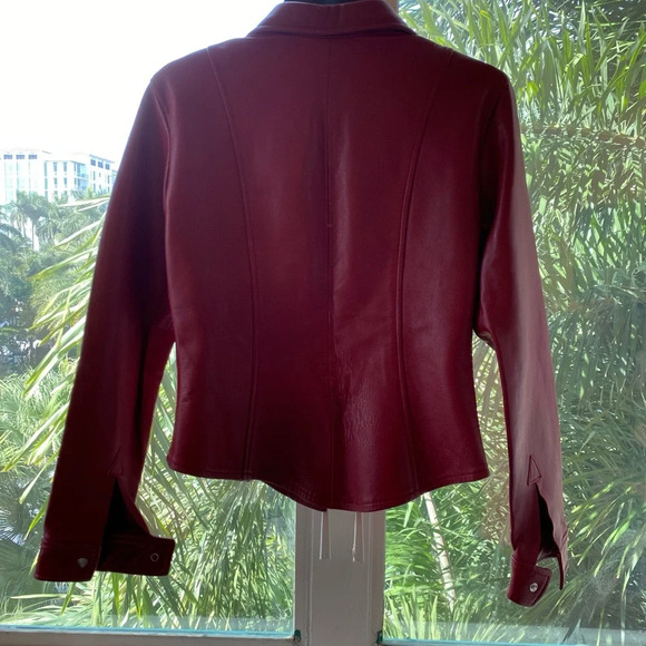 Comme Toujours Red Leather Jacket - Picture 9 of 10